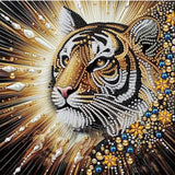 Tiger Diamond Art Kits for Adults Beginners,Animal Diamond Painting Kits,5D Special Shape Crystal Rhinestones Paint by Diamonds and Crafts for Adults Home Wall Decor 12 X 12inch SHICERNHJ