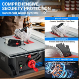 NOVORIK 10“ Portable Table Saw, 10 Inch Heavy-Duty Table Saw with 15 Amp Motor, Benchtop 10-Inch Table Saw with TCT Saw Blade for Woodworking Included novorik