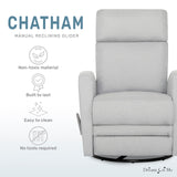 Dream On me Chatham Basic Nursery Rocking Glider in Grey, 360° Swivel Motion, FSC Certified, Greenguard Gold & JPMA Certified Nursery Glider, Three Rocking Modes Nursery Glider Recliner Dream On Me