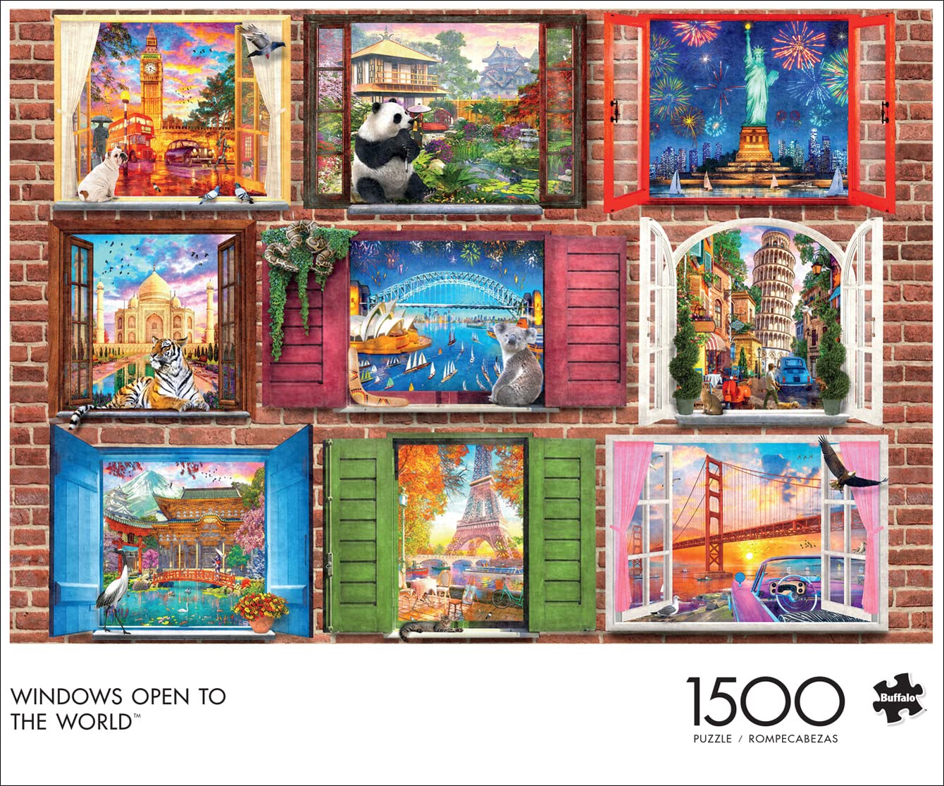 Buffalo Games - Dominic Davison - Windows Open to The World - 1500 Piece Jigsaw Puzzle for Adults -Challenging Puzzle Perfect for Game Nights - Finished Size is 38.50 x 26.50