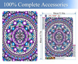 JFYHAB Mandala Diamond Painting Kits for Adults,5D Rhinestone Diamond Art Kits for Adults Kids Beginner,DIY Flowers Round Full Drill Diamond Painting Kit Arts Craft for Home Wall Decor 12X16inch JFYHAB
