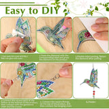 Jetec 3 Pieces Diamond Art Kits Painting Suncatcher Wind Chime Double Sided Crystal Gem Paint by Number Hanging Ornament for Adults DIY Window Home Garden(Dragonfly, Butterfly, Hummingbird) Jetec