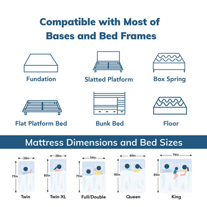 EGO Twin Mattress 6 Inch Green Tea Memory Foam Mattress Twin, CertiPUR-US Certified, Cooling Gel Bed Mattress, Fiberglass Free Bed in a Box, Twin Mattress for Kids, Bunk Bed, Trundle, Daybed