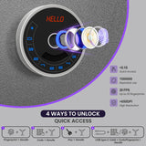 4-6 Gun Safe for Home Rifle and Pistols,54" Long Gun Safe Clearance,Quick Access Rifle Safe,Shotgun Rifle Safe, Biometric Long Gun Cabinets with Backlit Keypad,Dual Alarm System and 3 Gun Racks Omethey