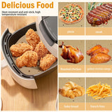 Air Fryer Parchment Paper Liners（8.7"×8.7"） 100Pcs Compatible with XXL Philips, NuWave Brio, Chefman, OMORC, Cuisinart, COSORI, Cooks Essentials, Power Airfryer Oven, Chef di Cucina, SARKI and More ANQIA