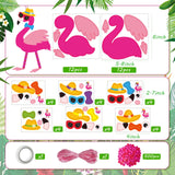 Cinrobiye 24 Set Flamingo Foam Craft Pink Flamingo Party Decorations Art and Craft Summer Tropical Hawaii Crafts Pink Party Favors for Hawaii Bird Summer Activity Party Decor Supplies Cinrobiye