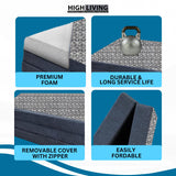 Tri Folding Mattress Single Size - 4 Inch Foldable Mattress Portable Tri-fold Mattress with Washable Cover, Non-Slip Bottom Mattress Guest Bed, 75"x25"x4" Generic