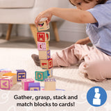 Ms. Rachel Melissa & Doug Letter, Number, and Game Wooden Learning Blocks with Activity Cards for Girls and Boys Toddlers Ages 18 Months+ - FSC-Certified Melissa & Doug