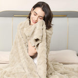 Aganear Fleece Throw Blanket - Cozy Soft Lightweight Fuzzy Throw Blanket for Women Portable Throw Blankets for Couch, Warm Present for Birthday, Christmas, Halloween, Housewarming(50"x60", Khaki) Aganear