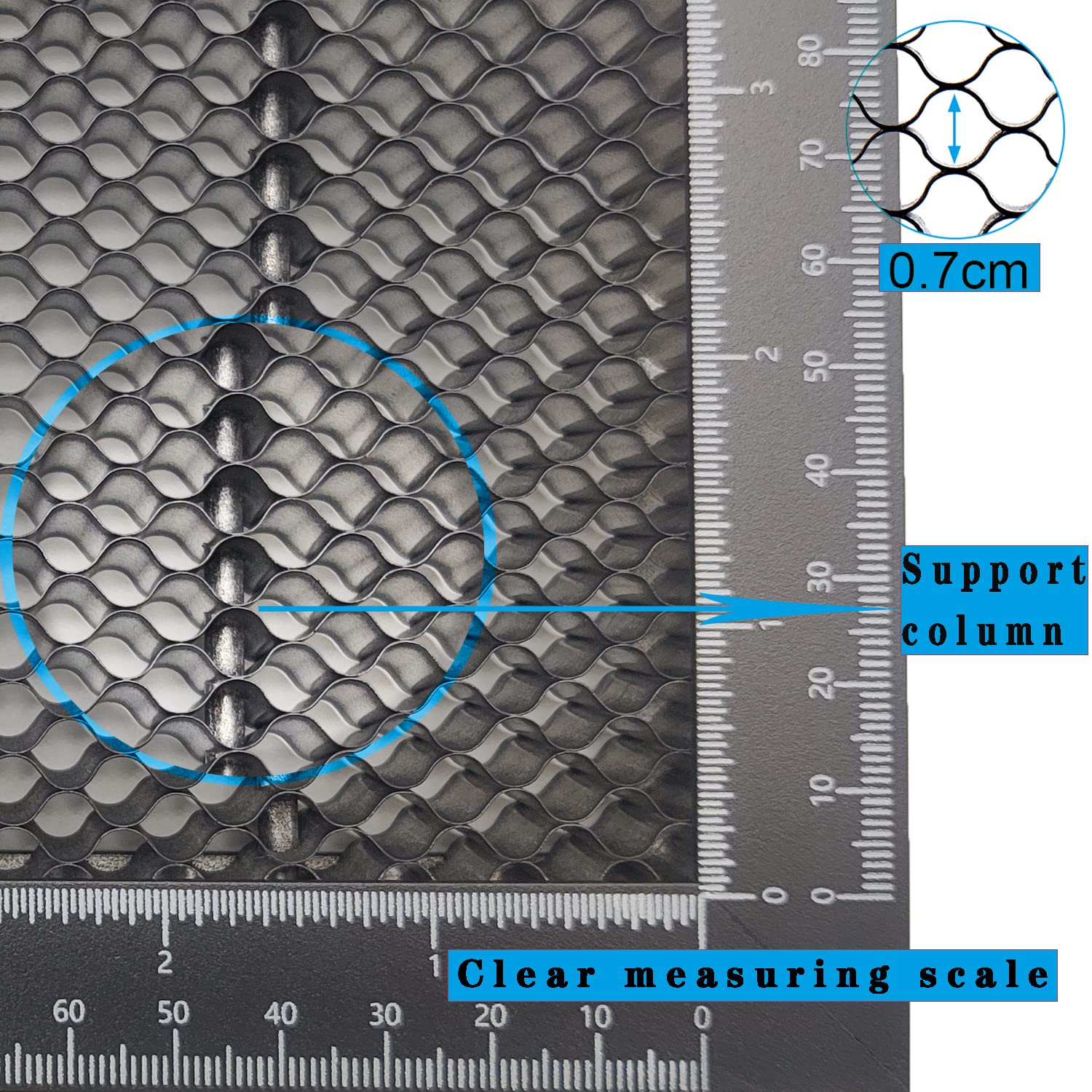 Honeycomb Working Table 500x500mm(19.68'' x 19.68''), Laser Cutting Honeycomb Laser Bed for CO2 or Diode Laser Engraver Cutting Machine, Laser Engraver Accessories, Smooth Edge Cutting (500x5 - WoodArtSupply