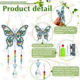Jetec 3 Pieces Diamond Art Kits Painting Suncatcher Wind Chime Double Sided Crystal Gem Paint by Number Hanging Ornament for Adults DIY Window Home Garden(Dragonfly, Butterfly, Hummingbird) Jetec