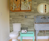 W&S 24 PCS Caesious Grey Peel and Stick Wood Panels for Walls, Stick on Wood Look Tile for RV,Living Room,Accent Wall,Faux Wood Paneling for Kitchen Backsplash,Self Adhesive Wall Planks W&S WOOD & STONE