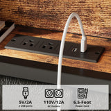 ANCTOR Twin Size Bed Frame with Upholstered Headboard and LED Light, Strong Platform Bed with Charging Station,No Box Spring Needed ANCTOR