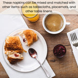 Cotton Clinic Cloth Dinner Napkins – Perfect Everyday Use Table Napkins – Soft Durable Washable – Ideal for Party Wedding Christmas Easter – Set of 12-17x17 inches White Napkins Cotton Clinic