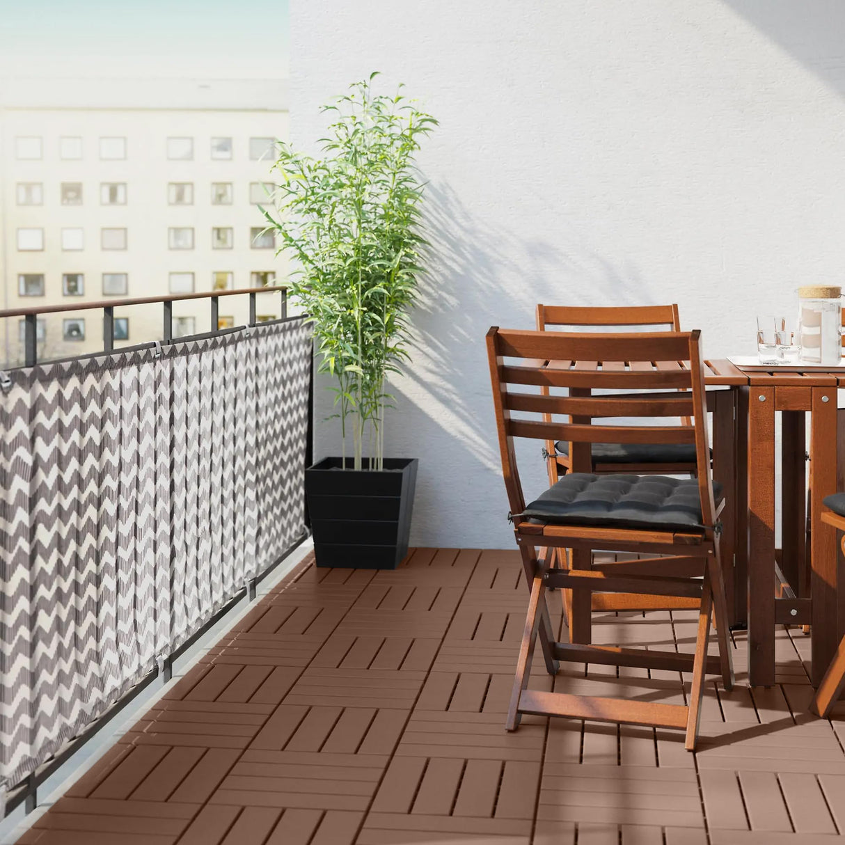 Candockway Plastic Interlocking Deck Tiles, 36 Pack Outdoor Flooring Waterproof Pavers for Patio Garden Porch Yard, All Weather Use, Coffee Candockway