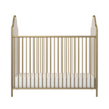 Little Seeds Piper Upholstered Metal Crib, Gold Little Seeds