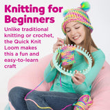 Creativity for Kids Quick Knit Loom Kit - Knitting Kit for Kids, Make Your Own Pom Pom Hat and Accessories, Knitting Loom Crafts for Kids Creativity for Kids