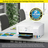 Epson EcoTank ET-2720 Wireless Color All-in-One Supertank Printer with Scanner and Copier - White Epson