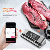 Wireless Smart Meat Thermometer with Dual-Sensor Probe, 500FT Remote Monitoring, Dedicated App, Real-Time Ambient and Food Temperature Tracking for Precise Cooking Control Dewjom