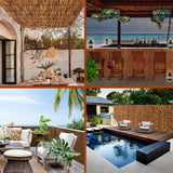 XINSARV Natural Reed Fencing Rolls, 2FT-6FT x 16.4FT Reed Screen Curtain Balcony Fence Privacy Panels, Outdoor Backyard Patio (Size: H0.61xL7m/H2xL23ft) XINSARV