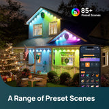Linkind Permanent Outdoor Lights HP5,Smart AI RGBTW 100ft Christmas Lights, 85 Scenes Modes for Daily Holiday Halloween Decorations,IP67 Waterproof, Works with Alexa,Google Assistant Linkind