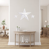 CWI Gifts Metal Barn Star - 8 inch Galvanized Hanging Star - Farmhouse Wall Decor - White CWI Gifts