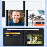 Sanwuta 10 Pieces Sublimation Wallets Blanks for Men Valentines Gifts Employee Appreciation Thank You Gifts Wallets Heat Transfer Sublimation Wallet Bulk for Father's Day Office Travel Supplies Sanwuta