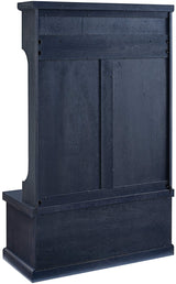 Crosley Furniture Seaside Hall Tree with Shoe Rack Bench and Coat Hooks for Hanging Storage, Distressed Navy Crosley Furniture