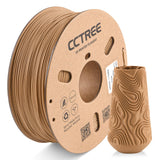 CCTREE Wood PLA Filament 1.75mm, 3D Printer PLA Plus(PLA+) with Real Wood Fiber Wood Texture Filament, Dimensional Accuracy +/- 0.02mm, 1kg Spool(2.2lbs), Fit Most FDM 3D Printers, Wood Teak CCTREE