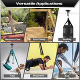 Hammock Hooks Hanging kit- Hammock Hooks Heavy Duty with 4Pcs M10 304 Stainless Steel Pad Eye Hooks, 4Pcs 10MM Snap Hooks,16Pcs Heavy-Duty Screws- Hammock hook for Wall/Ceiling Mount Indoor & Outdoor XIEKRAB