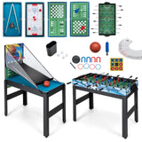Goplus 14-in-1 Multi Game Table, Combo Game Table w/Foosball, Air Hockey, Pool, Table Tennis, Basketball, Chess, Checkers, Bowling, Shuffleboard, Kids Adults Gifts for Home, Arcade, Game Room Goplus