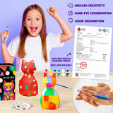 Goodyking Paint Your Own Cat Lamp Kit, DIY Cat Crafts Night Light, Painting Kit Arts & Crafts for Kids Ages 8-12, Art Supplies Birthday Party Valentine Gift for Teens Girls Boys Age 3 4 5 6 7 8+ Goody King