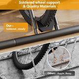 Mr IRONSTONE Floor Bike Rack for Garage, Indoor/Outdoor Storage Stand, Bicycle Parking Rack for Mountain, Road and Kids Bikes (Black, 5 Bike) Mr IRONSTONE