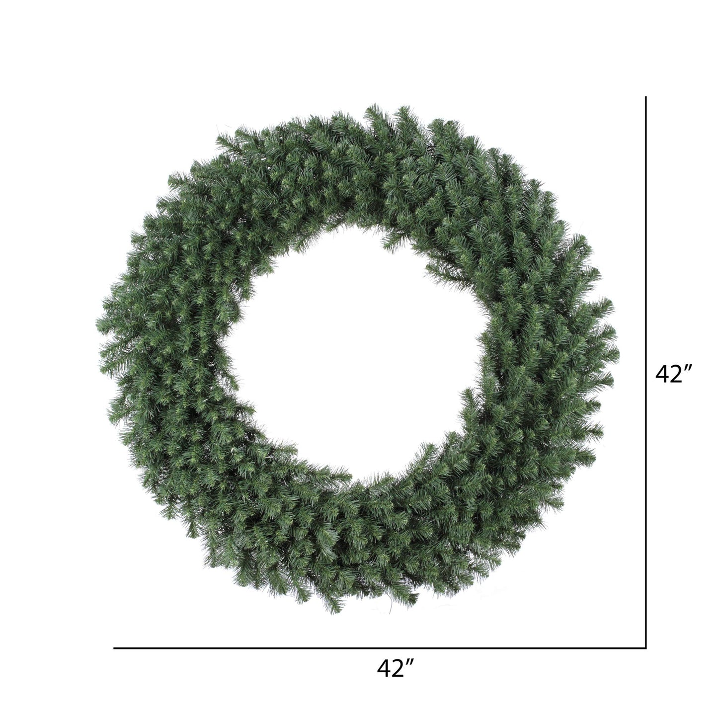 Vickerman 42" Unlit Douglas Fir Artificial Christmas Wreath with PVC Tips - Big Outdoor Rated Christmas Wreath for Front Door or Mantel - Seasonal Holiday Decor