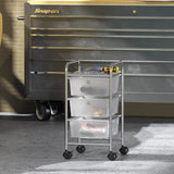 Simple Houseware Utility Cart with 3 Drawers Rolling Storage Art Craft Organizer on Wheels Simple Houseware