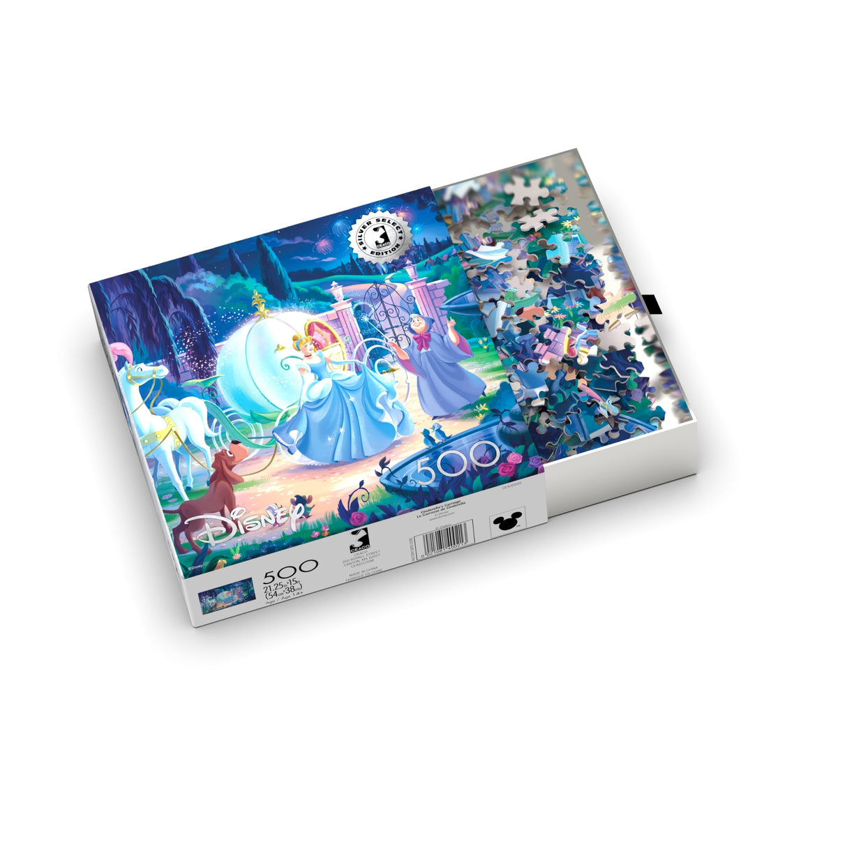 Buffalo Games - Silver Select -Disney - Cinderellas Carriage - 500 Piece Jigsaw Puzzle for Adults -Challenging Puzzle Perfect for Game Nights - Finished Size is 21.25 x 15.00 Buffalo Games