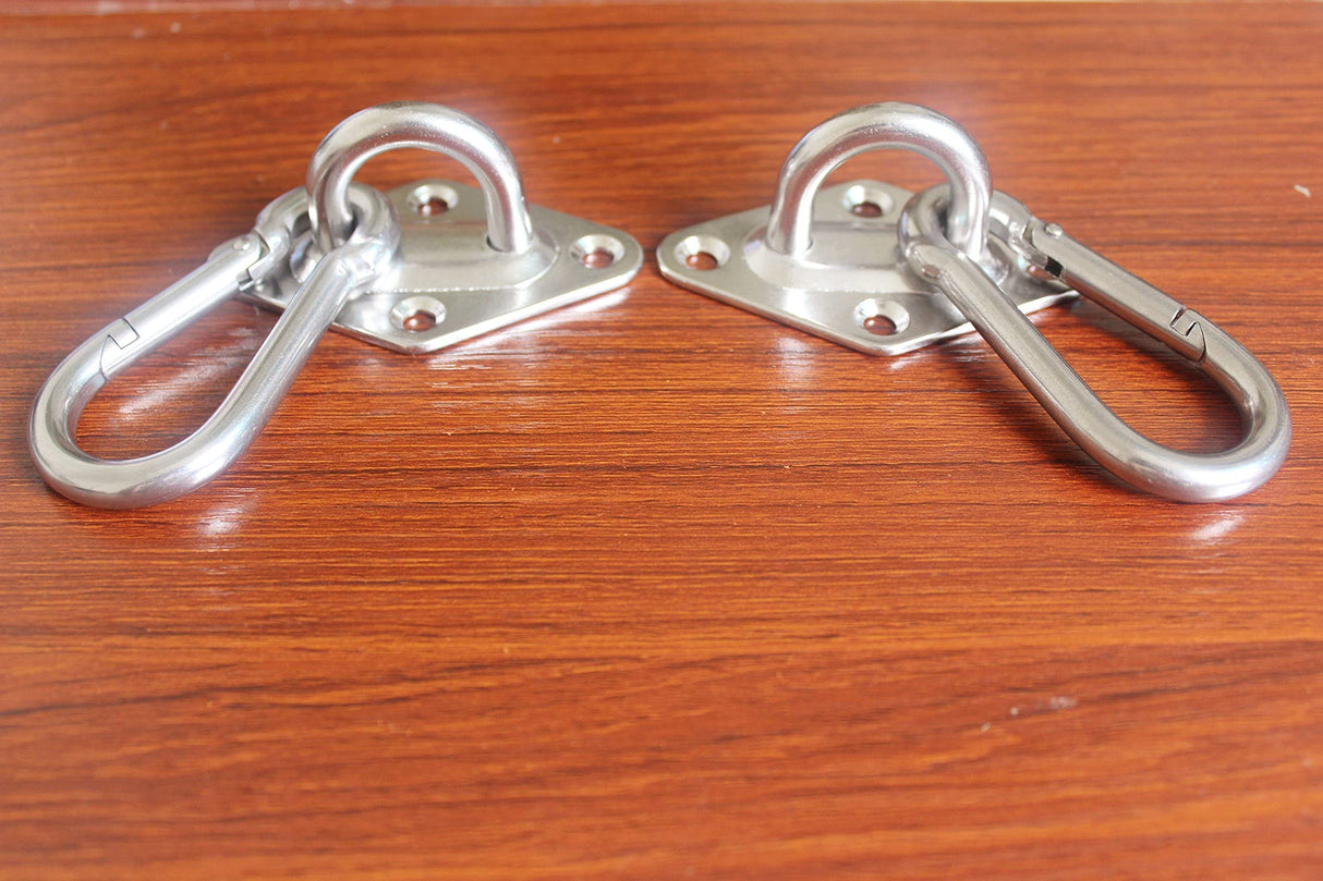 MHMYDZ 1000 lb Capacity Heavy Duty Hammock Hanging kit Ultra Durable Hammock Hooks Carabiners for Hammock Stand Hammocks Swing Chair,Multiple Indoor Outdoor Suspension Ceiling Hooks MHMYDZ