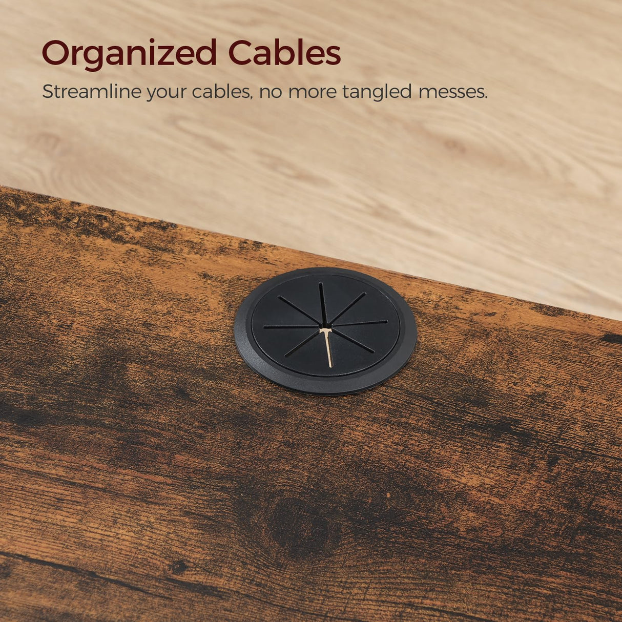 MAHANCRIS Floating TV Stand with Power Outlet, Wall-Mounted Entertainment Console Center with Storage, Floating TV Shelf for Under TV Storage, for Living Room, Bedroom, Rustic Brown TVHR103E01 MAHANCRIS