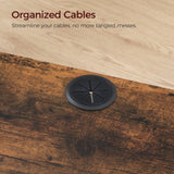 MAHANCRIS Floating TV Stand with Power Outlet, Wall-Mounted Entertainment Console Center with Storage, Floating TV Shelf for Under TV Storage, for Living Room, Bedroom, Rustic Brown TVHR103E01 MAHANCRIS