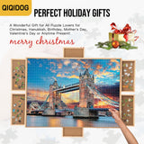 Qiqidog 2000 Pieces Puzzle Board with 6 Drawers and Cover, 29"x41" Wooden Jigsaw Puzzle Table for Adults, Portable Puzzle Organizer & Storage System, Birthday Gift for Mom Qiqidog
