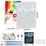 Lxmsja Moon Paint by Numbers Kit for Adults, Forest Acrylic Paint by Numbers for Adults Beginner, DIY Craft Supplies Oil Painting Kits for Home Wall Decor 12x16 inch (Framed) Lxmsja