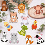 Yizeda 30 Pcs DIY Jungle Safari Wooden Magnets, Wooden Art Craft Supplies Painting Kit for Kids Ages Glow in The Dark Party Favors Goodie Bag Stuffers Birthday Gifts Toys for Boys Girls Yizeda