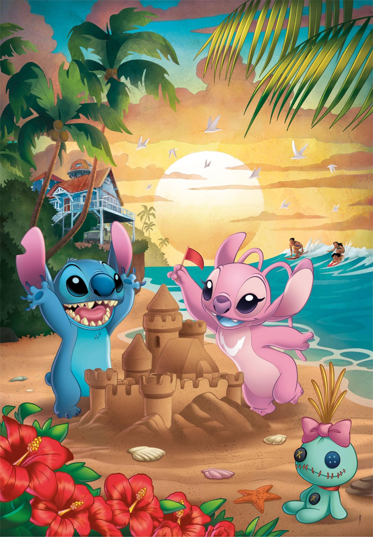 Clementoni Disney Stitch Puzzle - 500 Pieces - Adult Jigsaw Puzzle, Poster Included, Disney Jigsaw Puzzle, Fun for Adults, Made in Italy, 35547 Clementoni