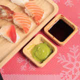 ZTHapwa Snack Bowl Set, Small Bamboo Sauce Dish Dipping Bowls for Appetizers, Dips, Sauce, Nuts, Candy, Olives, Seeds, Desserts and More, Square 1.4 oz ZTHapwa