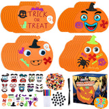Max Fun 312PCS Halloween Pumpkin Foam Stickers, Halloween Craft Kit for Kids Bulk Glitter Set DIY Self-Adhesive Halloween Decoration Max Fun