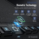 XDeer S005 Biometric Gun Safe for Pistols - Quick-Access, Upgraded Fingerprint Handgun Safe with USB Port, Keypad, and Silent Mode for Home, Bedside, Nightstand, and Car XDeer