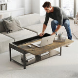 Hidden Gun Storage Safe for Rifles and Pistols, Biometric Fingerprint Gun Safe for Jewelry Money and Ammo, Use as Coffee Table (Honey Brown) Xyvaly