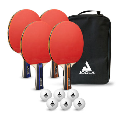 JOOLA Ping Pong Paddle Set with Balls & Carrying Case - Set of 4 or 2 Table Tennis Paddles - Advanced Ping Pong Rackets & Portable Table Tennis Accessories for 2-4 Players