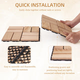 bingaai 10 Pcs Cedar Wood Interlocking Deck Tiles 12" x 12", Cedar Sauna Floor Mat Natural Finish, Wooden Floor Tiles for Balcony, Backyard, Sauna, Patio, Spa Floors, Indoor and Outdoor Use (Style B) bingaai