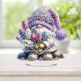 ARTopet DIY Diamond Desktop Ornament Special Shaped Crystal Lavender Gnome Acrylic Diamond Art Painting Tabletop Ornaments Single Sided Diamond Home Decor ARTopet